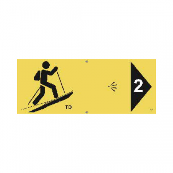 Panneau directionnel Sticker Ski de Randonnée horizontal TD REC-STI247